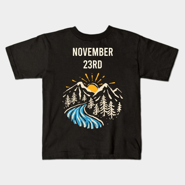 Landscape November 23rd 23 Kids T-Shirt by blakelan128